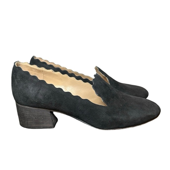 Chloe Lauren mid-heel black suede loafers size 37 - Picture 3 of 6